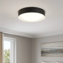 Plafoniere Moderne-Linea Light crew 2 plafoniera led 22w 3000k bianco nero