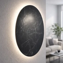 Applique Da Parete-Linea Light gemini applique da parete rotonda nera led 26w 2700k