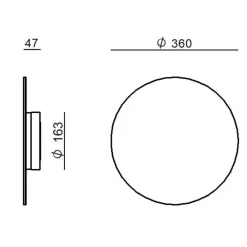 Applique Da Parete-Linea Light gemini applique da parete rotonda nera led 26w 2700k