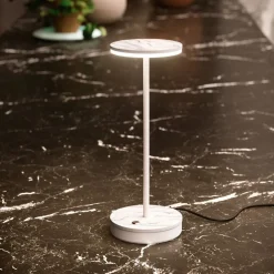 Lampade Da Tavolino Esterno-Linea Light gemini tab lampada da tavolino portatile effetto marmo bianco