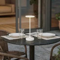 Lampade Da Tavolino Esterno-Linea Light gemini tab lampada da tavolino portatile effetto marmo bianco