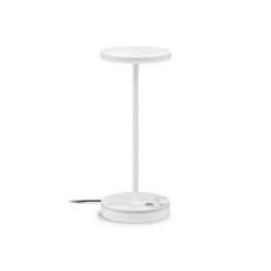 Lampade Da Tavolino Esterno-Linea Light gemini tab lampada da tavolino portatile effetto marmo bianco