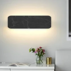 Applique Da Parete-Linea Light gemini w1 applique ledq 3000k marmo nero 39cm
