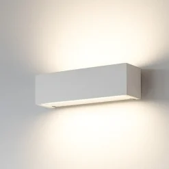 Applique Da Parete-Linea Light gypsum w1 applique in gesso led 4000k verniciabile