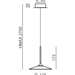 Lampade A Sospensione-Linea Light lampada a sospensione poe terracotta led 7w 3000k