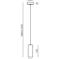 Lampade A Sospensione-Linea Light lampada birba a sospensione cilindro ottone lucido