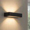 Applique Da Parete-Linea Light metal applique led 11w 3000k nero moderna