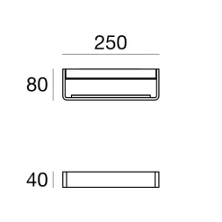 Applique Da Parete-Linea Light metal applique led 11w 3000k nero moderna