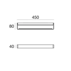 Applique Da Parete-Linea Light metal applique led 20w 3000k bianco moderna