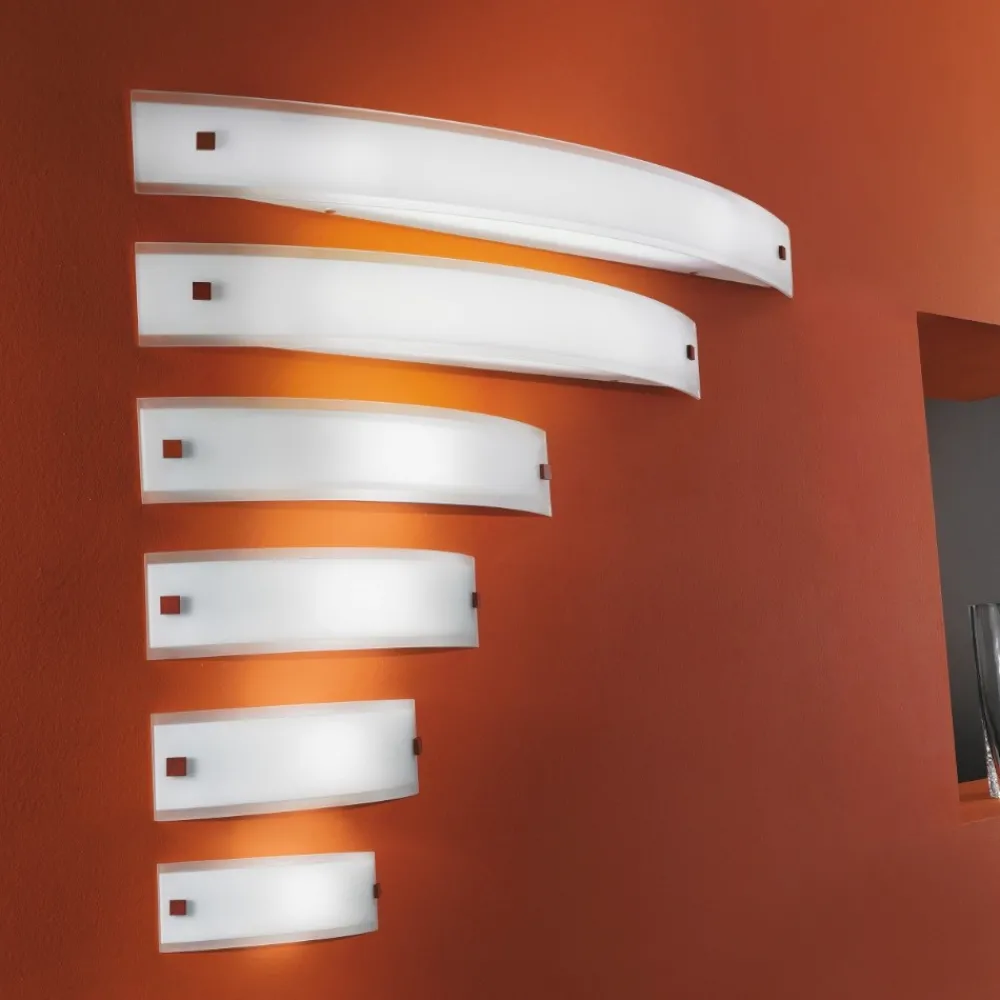Applique Da Parete-Linea Light mille w1 applique led 30w 3000k in vetro