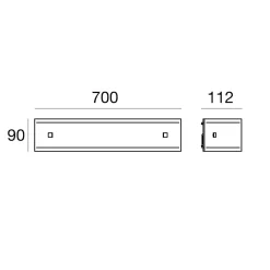 Applique Da Parete-Linea Light mille w1 applique led 30w 3000k in vetro