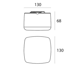 Applique Da Esterno-Linea Light miniwhite q applique per esterno cubo led 4w 3000k ip65