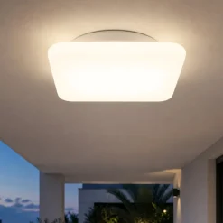 Plafoniere Da Esterno-Linea Light mywhite q plafoniera da esterno led 16w 3000k quadrata bianca ip65