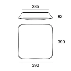 Plafoniere Da Esterno-Linea Light mywhite q plafoniera da esterno led 16w 3000k quadrata bianca ip65