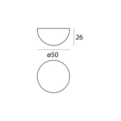 Plafoniere Da Esterno-Linea Light ohps! plafoniera per esterno semisfera bianca 50cm ip65