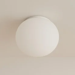 Plafoniere Da Esterno-Linea Light oh! s65 plafoniera da esterno moderna sfera bianca ip65