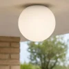 Plafoniere Da Esterno-Linea Light oh! s65 plafoniera da esterno sfera bianca 28cm ip65