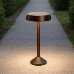 Lampioni Da Giardino-Linea Light pistillo lampione da giardino marrone ip65 led 3000k