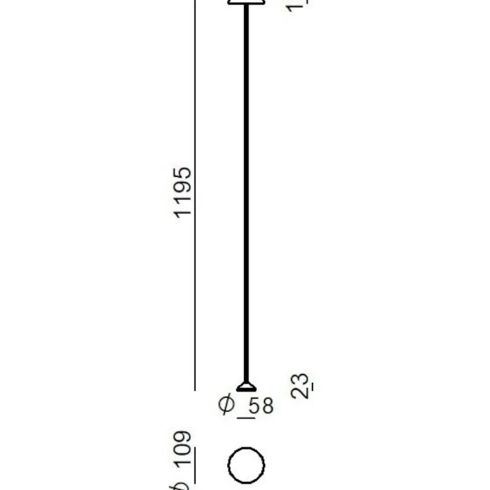 Lampioni Da Giardino-Linea Light pistillo lampione da giardino nero ip65 led h119cm