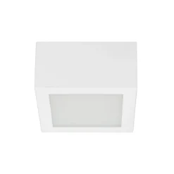 Plafoniere Moderne-Linea Light plafoniera bianca box sq quadrata led 7w 3000k