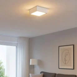 Plafoniere Moderne-Linea Light plafoniera bianca box sq quadrata led 7w 3000k