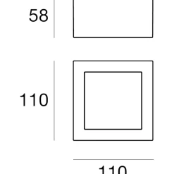 Plafoniere Moderne-Linea Light plafoniera bianca box sq quadrata led 7w 3000k