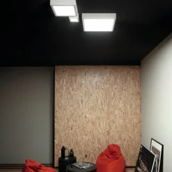 Plafoniere Moderne-Linea Light plafoniera led box sq bianca 31w 3000k