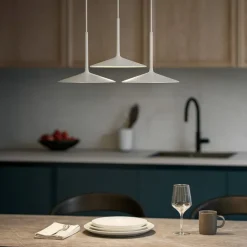 Lampadari Cucina-Linea Light poe lampadario da cucina bianca led 19w 3000k