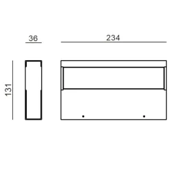 Applique Da Parete-Linea Light regolo applique moderna led 24w 3000k marrone