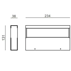 Applique Da Parete-Linea Light regolo v2 applique nera led 3000k