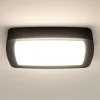 Plafoniere Moderne-Linea Light reiki plafoniera quadrata nera led 3000k ip40