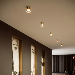 Plafoniere Moderne-Linea Light rossini plafoniera da soffitto oro led 6w 3000k