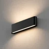 Applique Da Parete-Linea Light satori applique led 3000k nero sottile 30 cm