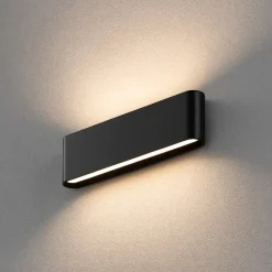 Applique Da Parete-Linea Light satori applique led 3000k nero sottile 30 cm