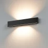 Applique Da Parete-Linea Light satori applique led 3000k moderna nera 58cm