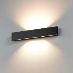 Applique Da Parete-Linea Light satori applique led 3000k moderna nera 58cm