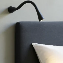 Applique Camera Da Letto-Linea Light snake w1 nero led 1,5w 3000k applique da comodino