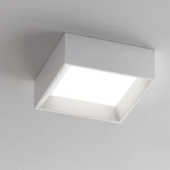 Plafoniere Moderne-Linea Light tara mini plafoniera bianca led 3000k quadrata