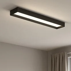 Plafoniere Moderne-Linea Light tara plafoniera led 3000k nera 74cm