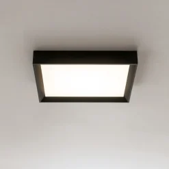 Plafoniere Moderne-Linea Light tara plafoniera quadrata nera led 3000k