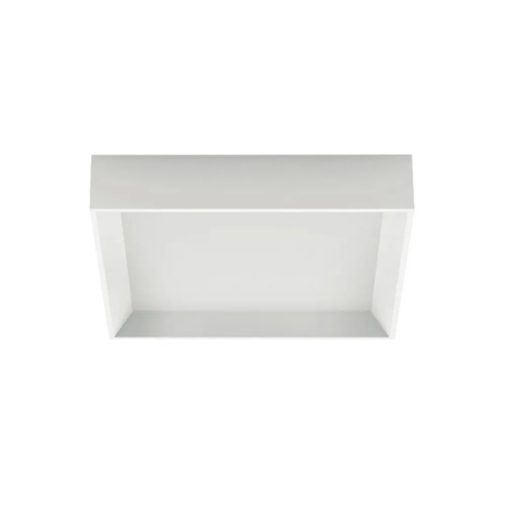 Plafoniere Moderne-Linea Light tara q plafoniera led 21w 3000k quadrata bianca