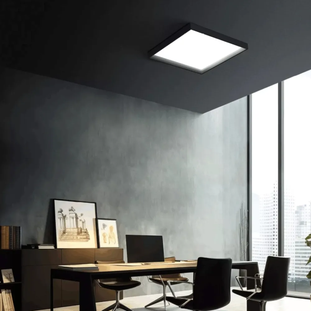 Plafoniere Moderne-Linea Light tara q plafoniera led 21w 3000k quadrata bianca