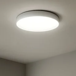 Plafoniere Moderne-Linea Light tara r plafoniera rotonda led 3000k bianca ip40