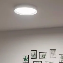 Plafoniere Moderne-Linea Light tara r plafoniera rotonda led 3000k bianca ip40