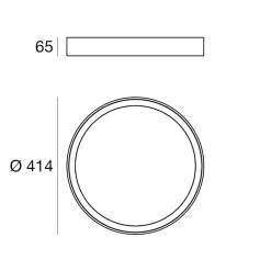 Plafoniere Moderne-Linea Light tara r plafoniera rotonda led 3000k bianca ip40