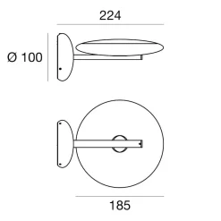 Applique Da Parete-Linea Light vivaldi applique led 3000k cromo