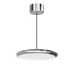 Lampade A Sospensione-Linea Light vivaldi lampada disco cromato a sospensione led 6w 3000k