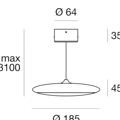 Lampade A Sospensione-Linea Light vivaldi lampada disco cromato a sospensione led 6w 3000k