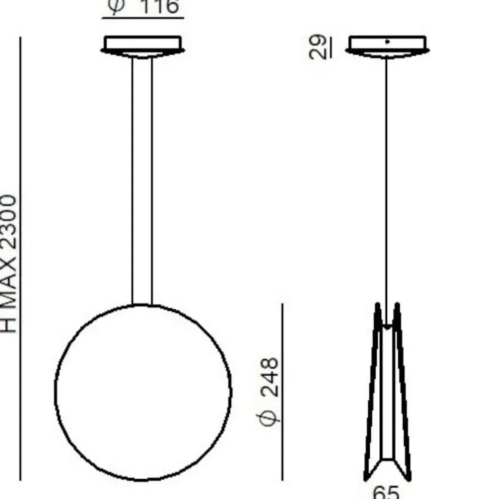 Lampade A Sospensione-Linea Light yo-yo lampada a sospensione rossa led 3000k moderna
