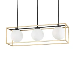 Lampadari Moderni-Ideal Lux Lingotto sp3 lampadario particolare per soggiorno oro ottone nero